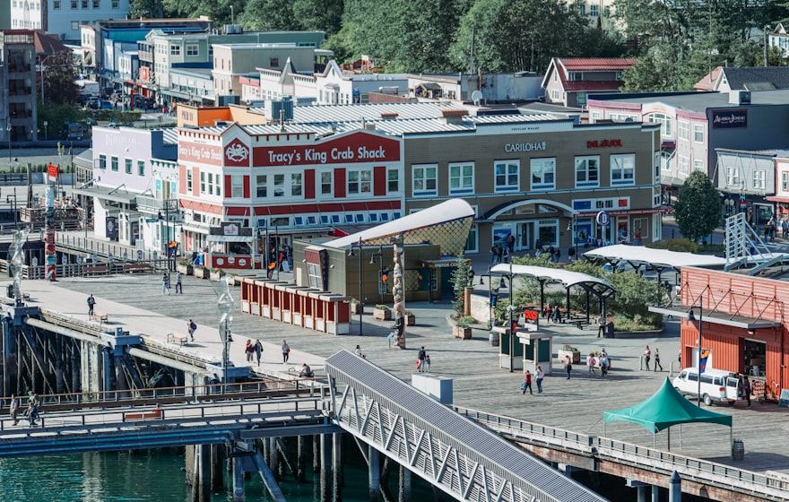 The cruise dock at Juneau, Alaska