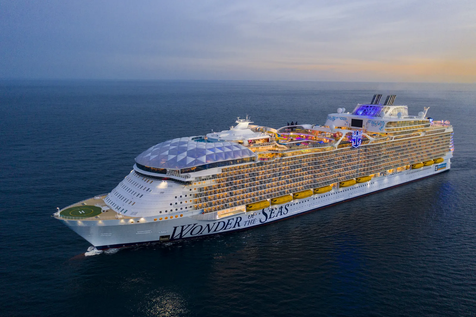 Wonder of the Seas, a ship that sails from Miami, one of the busiest back-to-back ports